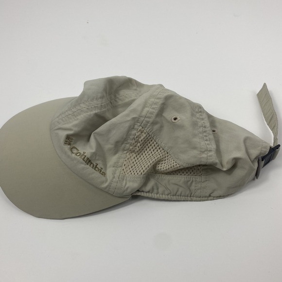 Columbia Tech Shade Hat Vented Adjustable Fossil Hiking fishing Beige Cap - Picture 2 of 6